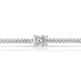 Load image into Gallery viewer, Box lock clasp closed on the 4mm Italian 925 sterling silver Cuban link chain