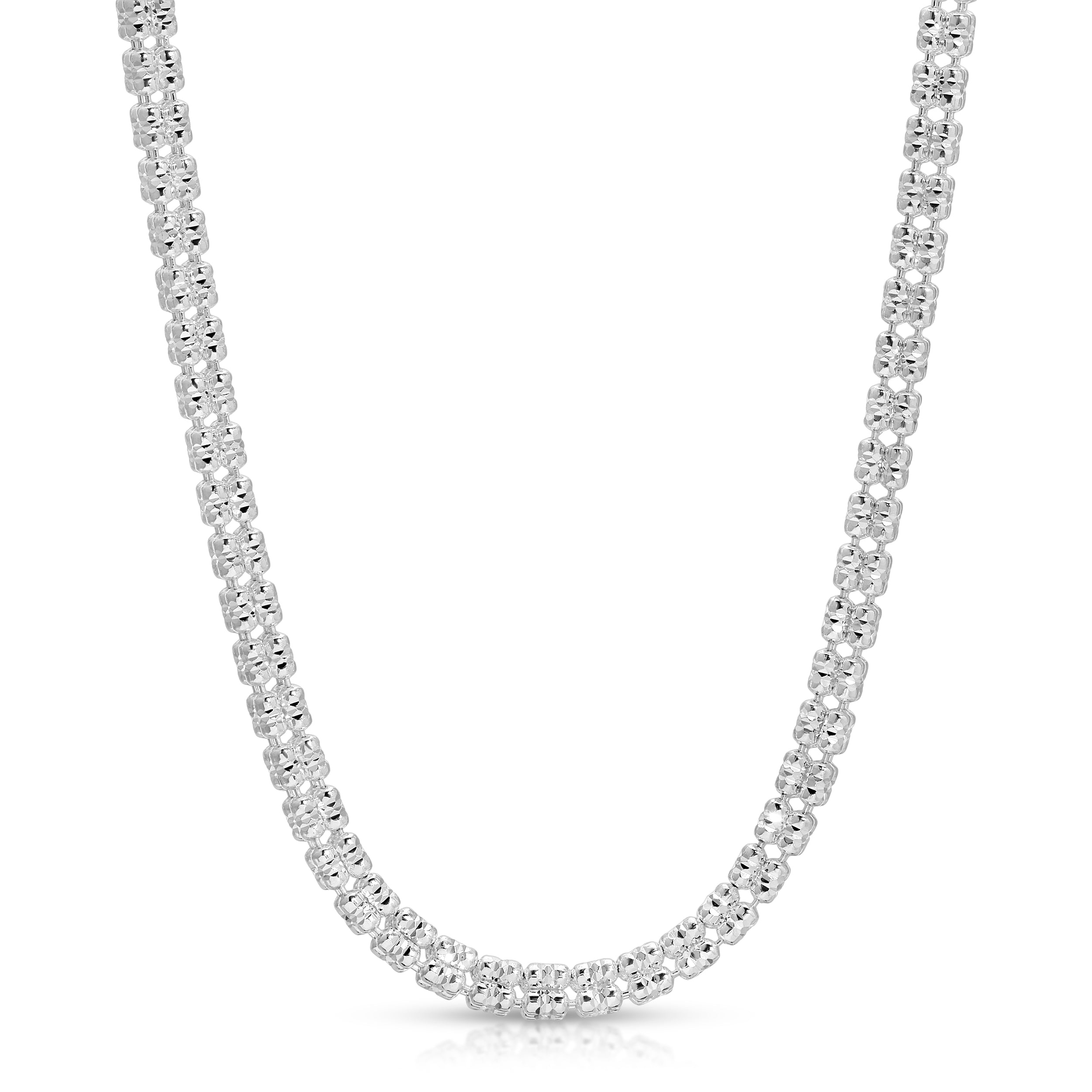 Silver 3.9mm Ice Link Chain – LZJ Silver 3.9mm Ice Link Chain – LZJ