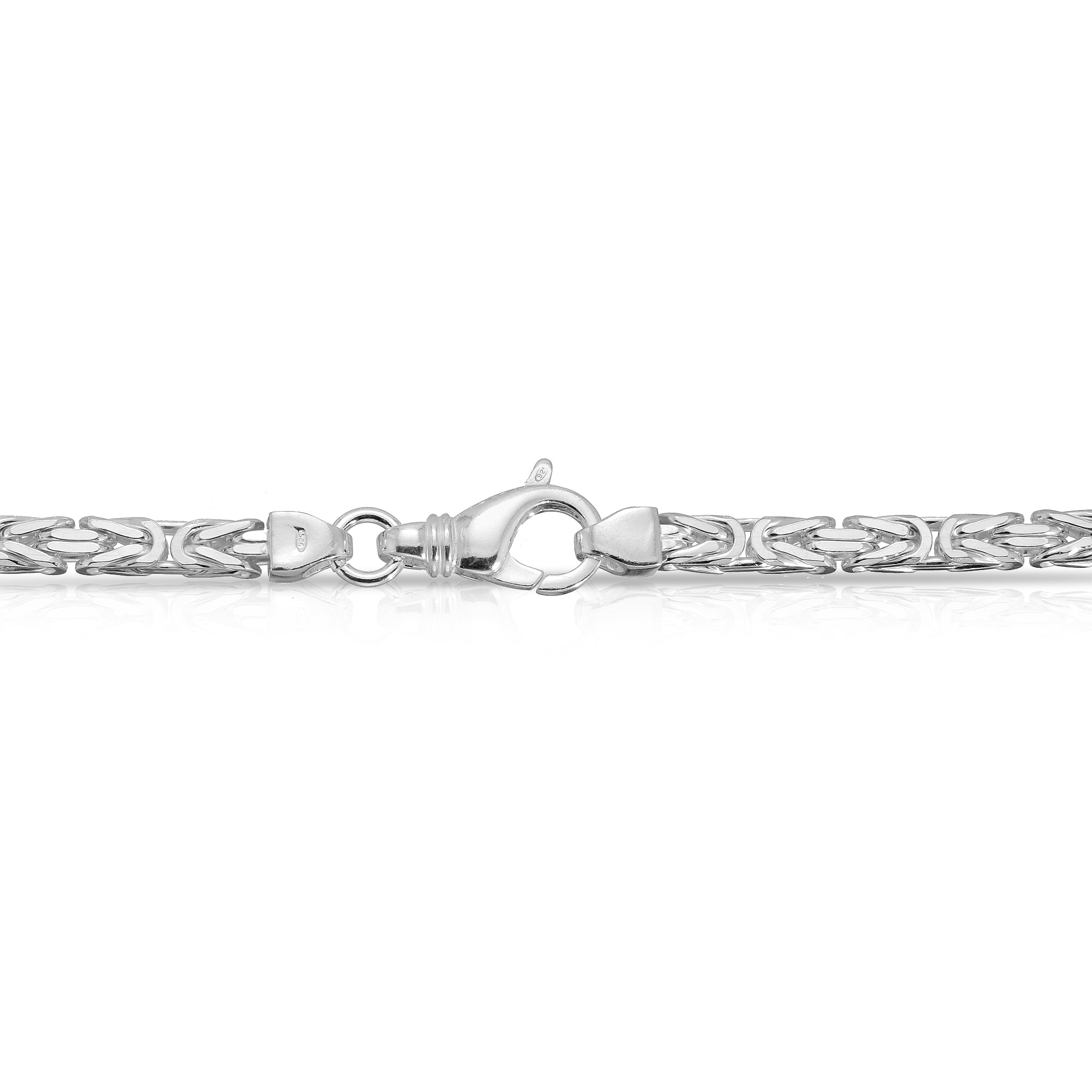4mm Sterling Silver Byzantine Chain