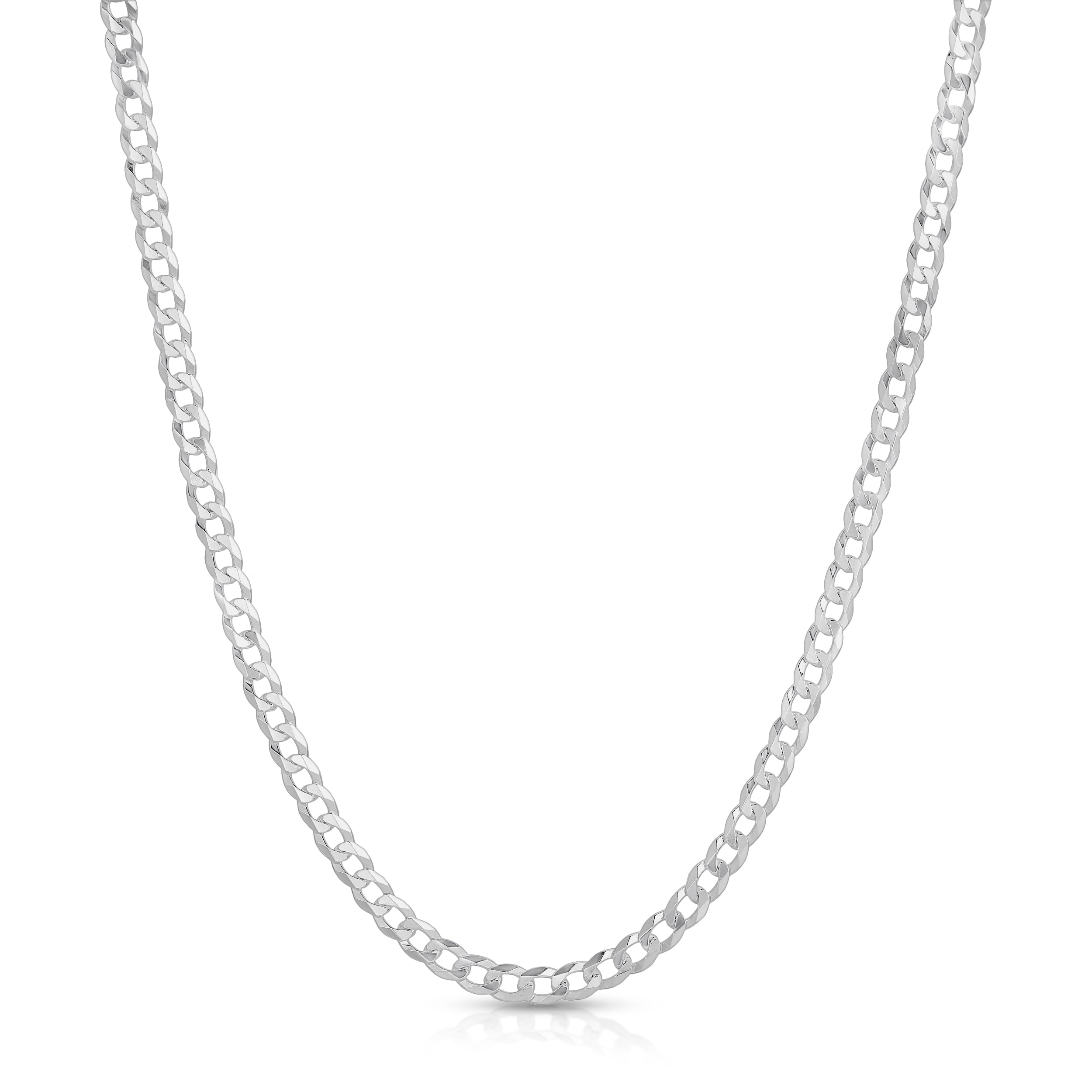 4mm Flat Curb Chain Sterling Silver Luke Zion Jewelry – LZJ