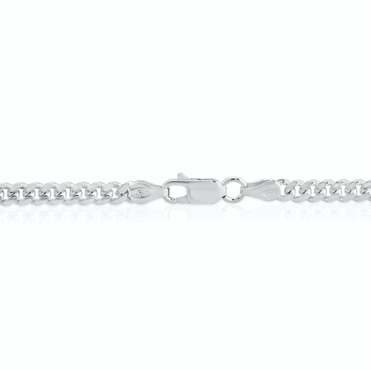 lobster clasp 4mm Sterling Silver Miami Cuban Link Chain