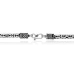 4mm Oxidized Byzantine hook clasp