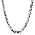 Load image into Gallery viewer, 5mm Oxidized Byzantine Sterling Silver Chain