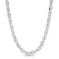 Load image into Gallery viewer, 9mm Sterling silver 925 rope chain