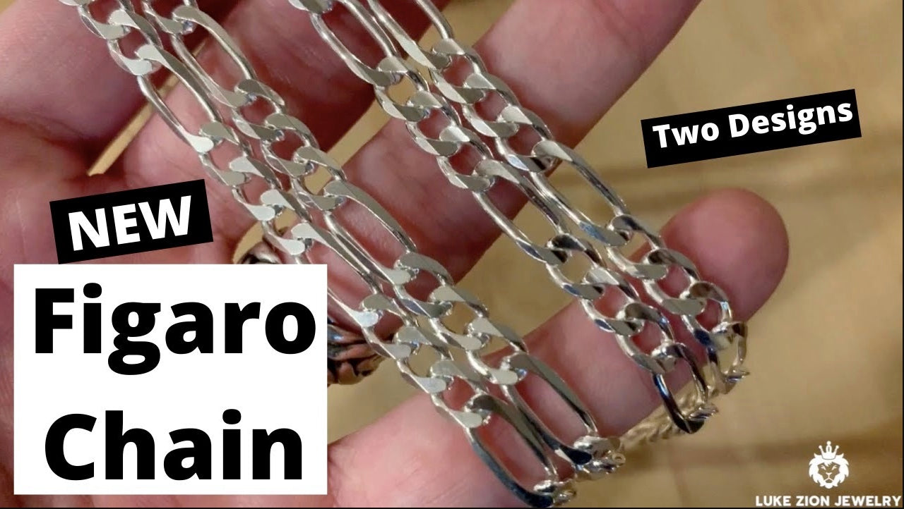 Sterling Silver Figaro chain