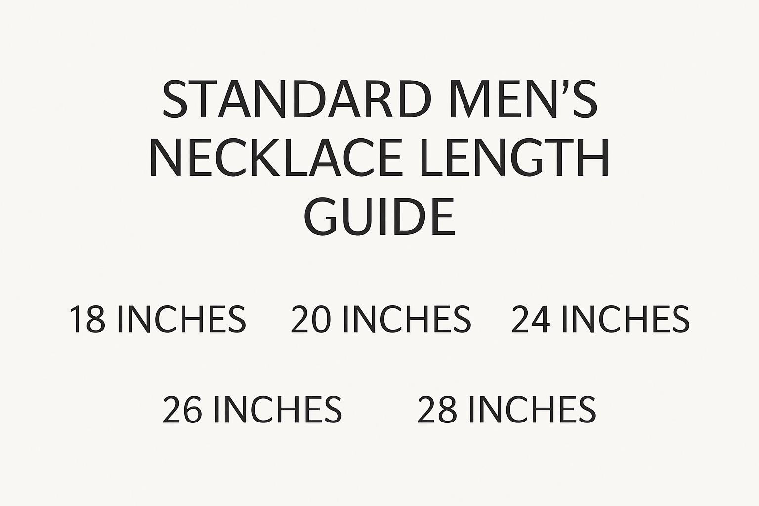 Standard Men's Necklace Length Guide