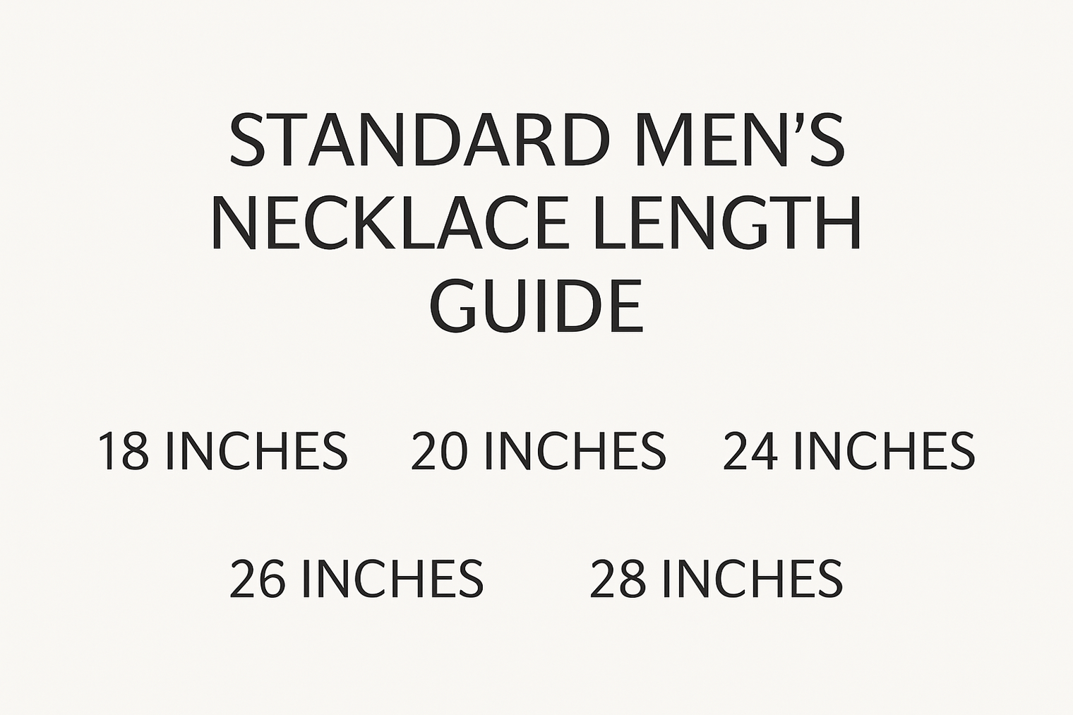 Standard Men's Necklace Length Guide