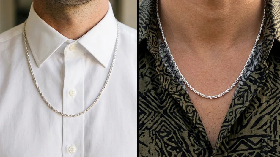 photo - how to wear a chain with a collared shirt