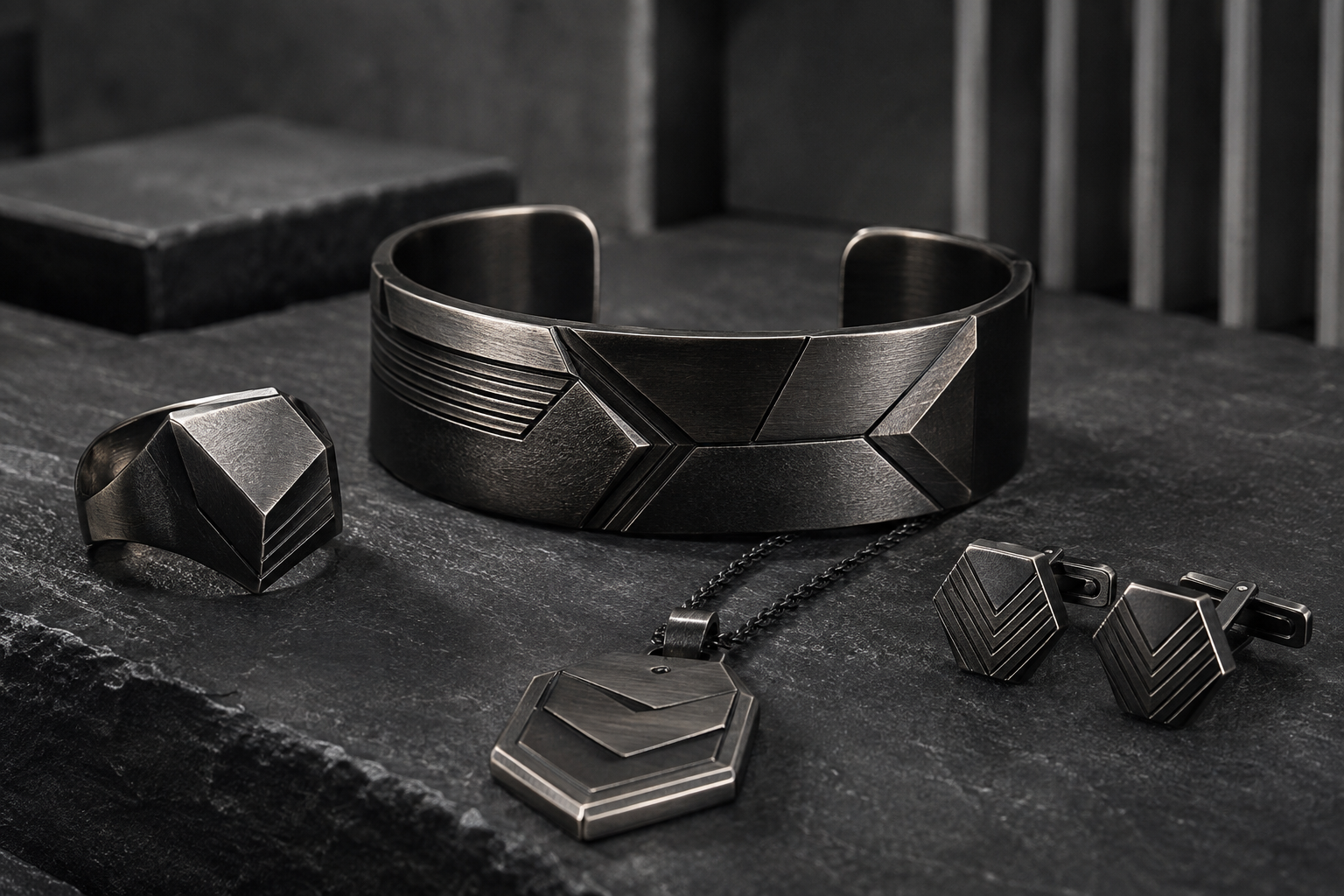 Why Are Angular Patterns Considered Masculine in Jewelry Design?