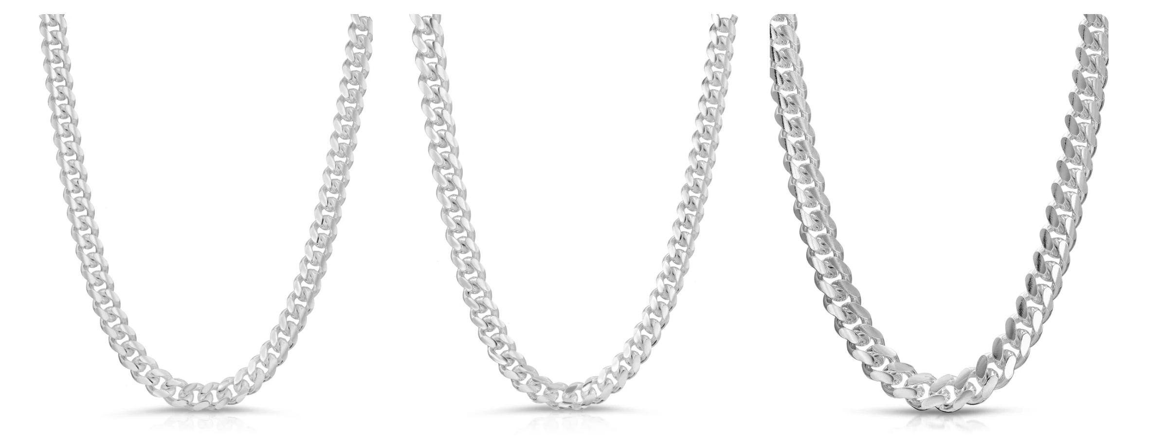 photo - cuban chain thickness and size guide