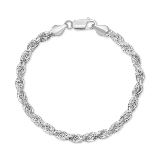 4.5mm Rope Bracelet sterling silver 925