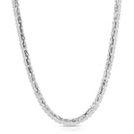 5mm Oval Byzantine Chain sterling silver 925