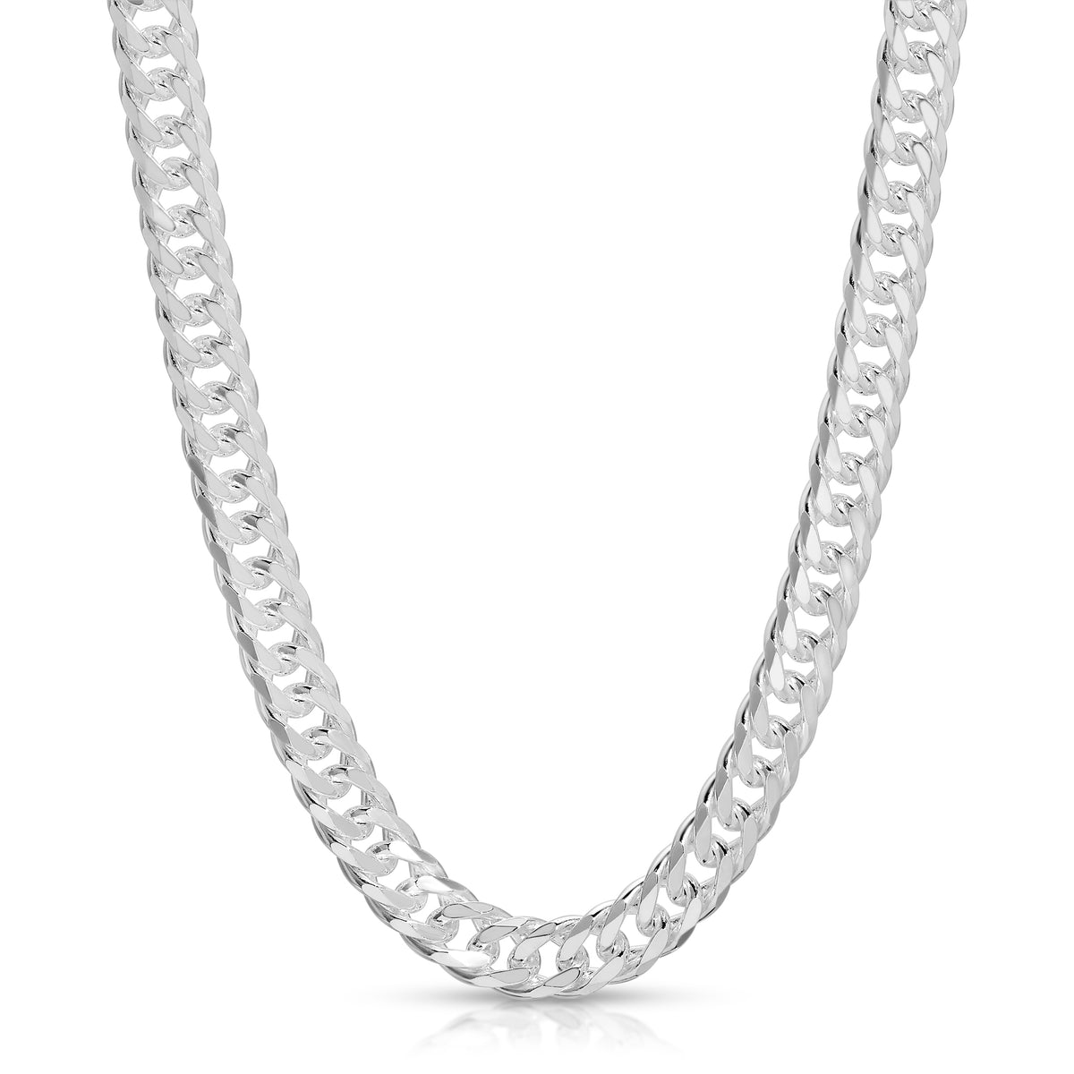 Jewelry Double 6 Side Curb Link Chain #280467J11B 925 Sterling Silver 6mm Double Curb Chain Necklace – ITALIA  main image 2