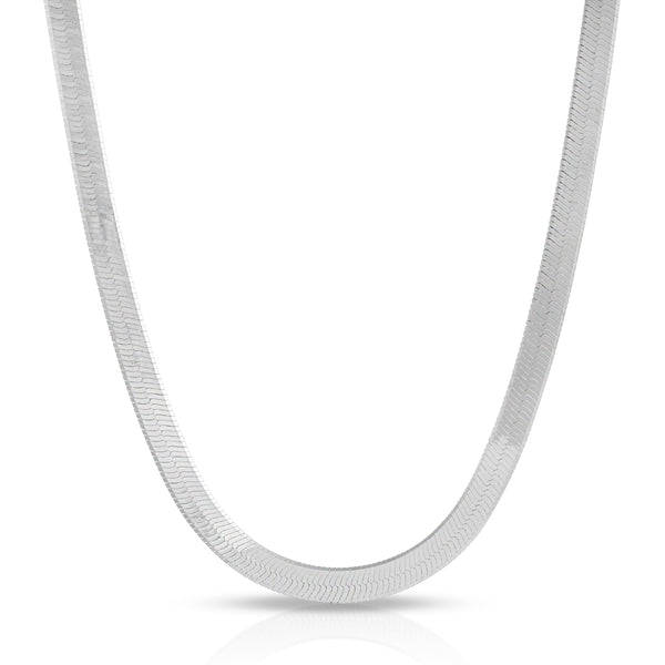 SILVER925 HERRINGBONE NECKLACE/シルバーネックレス 5.4mm Herringbone Chain Sterling Silver - Luke Zion Jewelry – LZJ