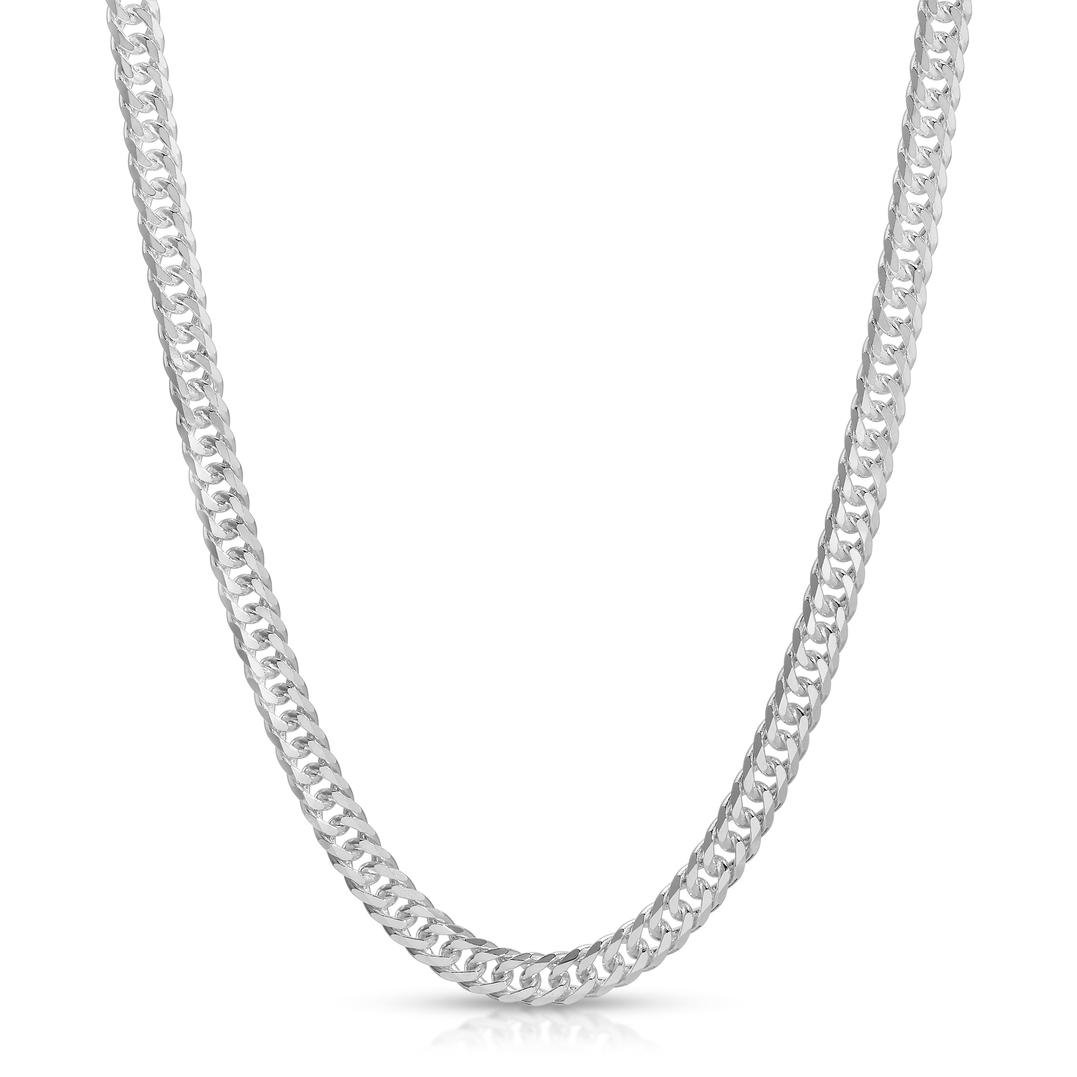 Silver 3.9mm Double Curb Chain