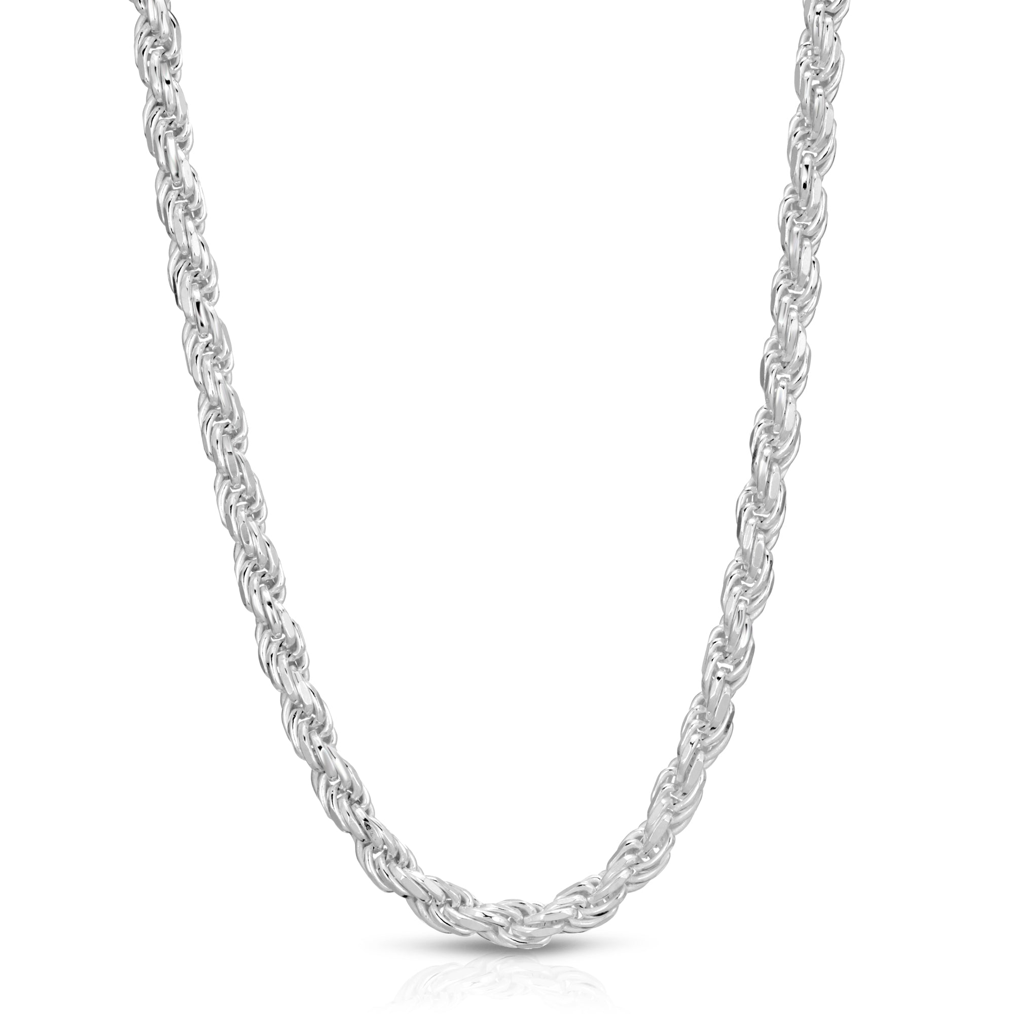 5.5mm Rope Chain Sterling Silver Diamond Cut - Luke Zion Jewelry – LZJ