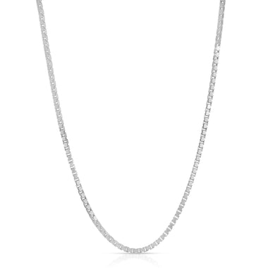 2mm sterling silver box chain necklace
