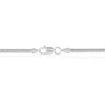 925 lobster clasp round snake necklace