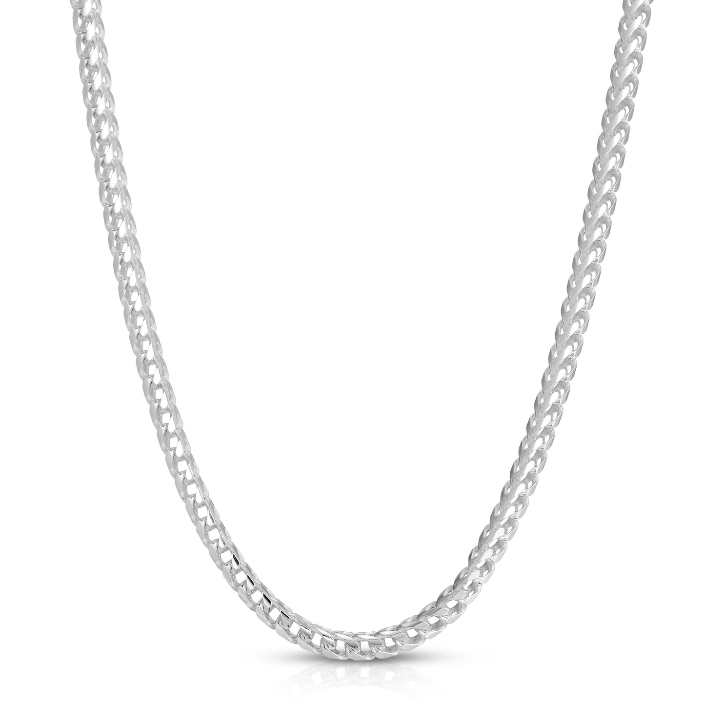 Proclamation Jewelry Men's 4mm Silver Franco Chain