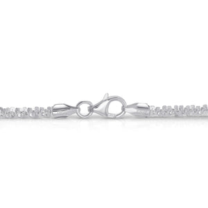 sterling silver 925 sparkle chain rock necklace