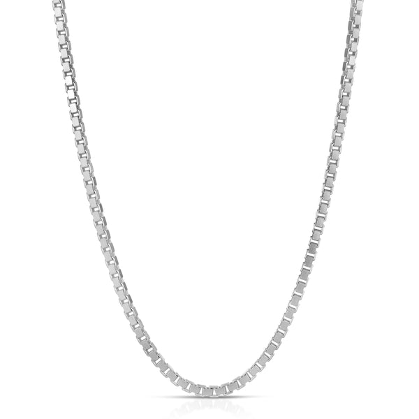 3mm Box Chain Sterling Silver - Luke Zion Jewelry – LZJ