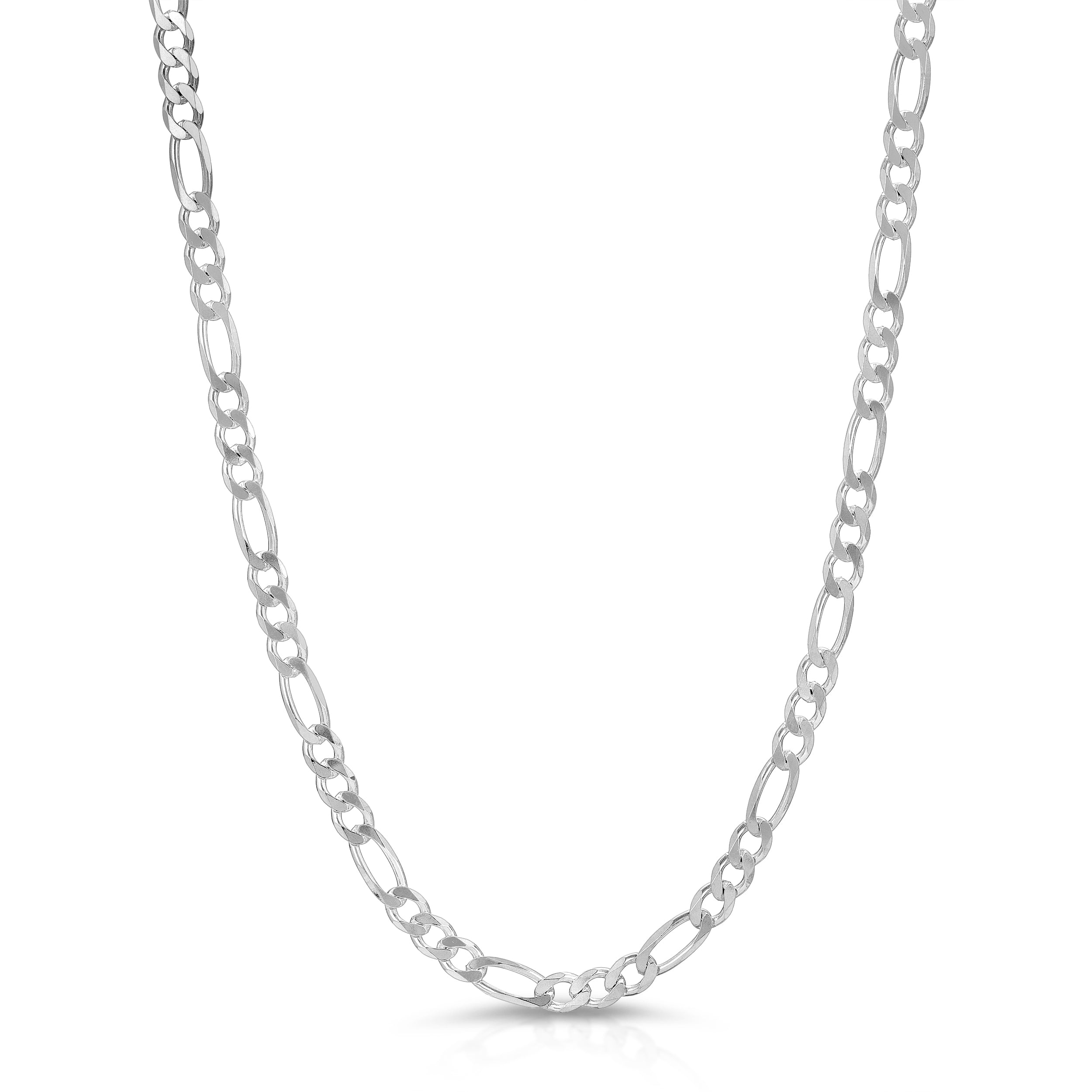 4.6mm Figaro Chain Sterling Silver - Luke Zion Jewelry – LZJ