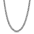 Load image into Gallery viewer, 4mm Oxidized Byzantine Sterling Silver Chain
