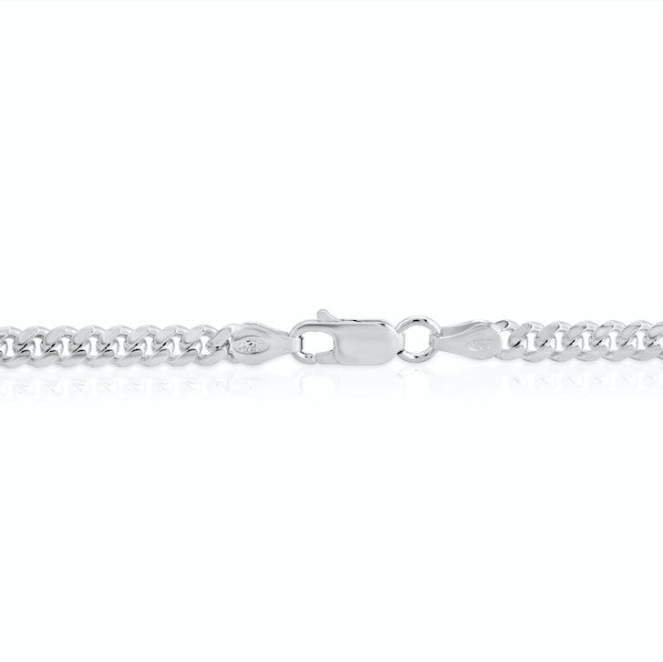 lobster clasp 4mm Sterling Silver Miami Cuban Link Chain