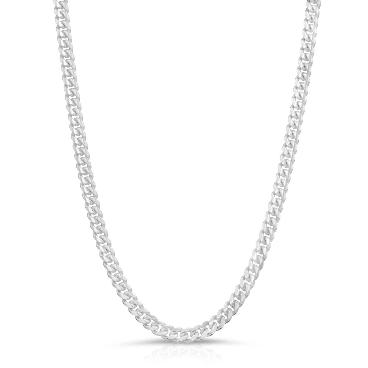 4mm Cuban Chain Sterling Silver - Luke Zion Jewelry 26 Inches