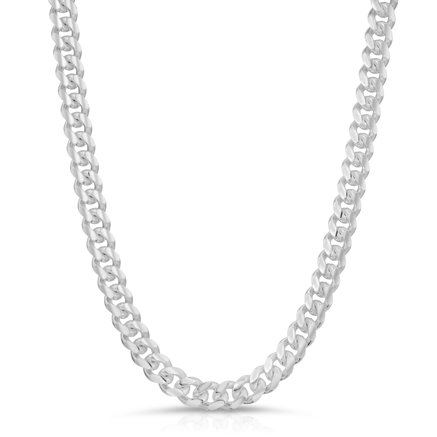 7mm Sterling Silver Miami Cuban Link Chain