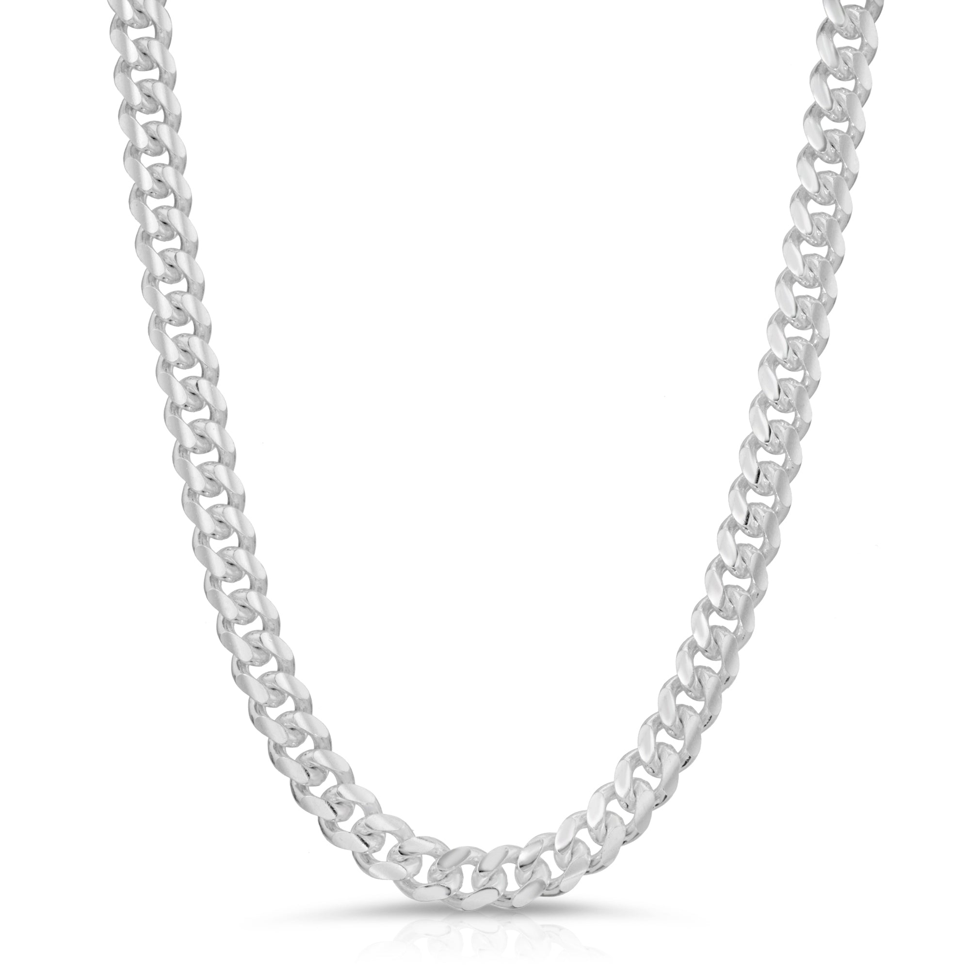 7mm Sterling Silver Miami Cuban Link Chain