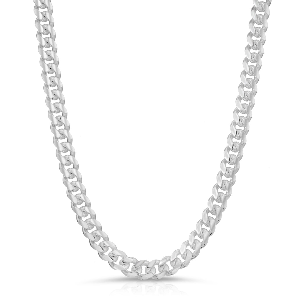 7mm Sterling Silver Miami Cuban Link Chain