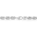 925 sterling silver 9mm rope necklace