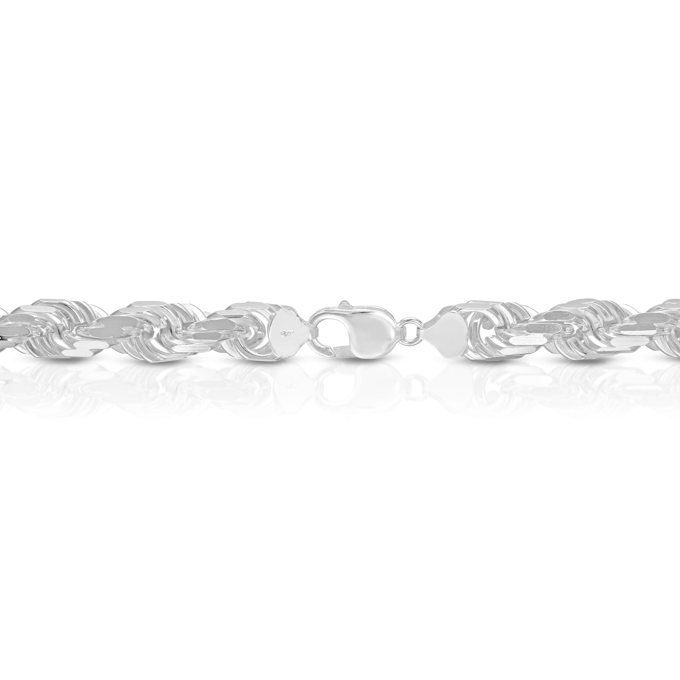 sterling silver clasp 10mm rope necklace